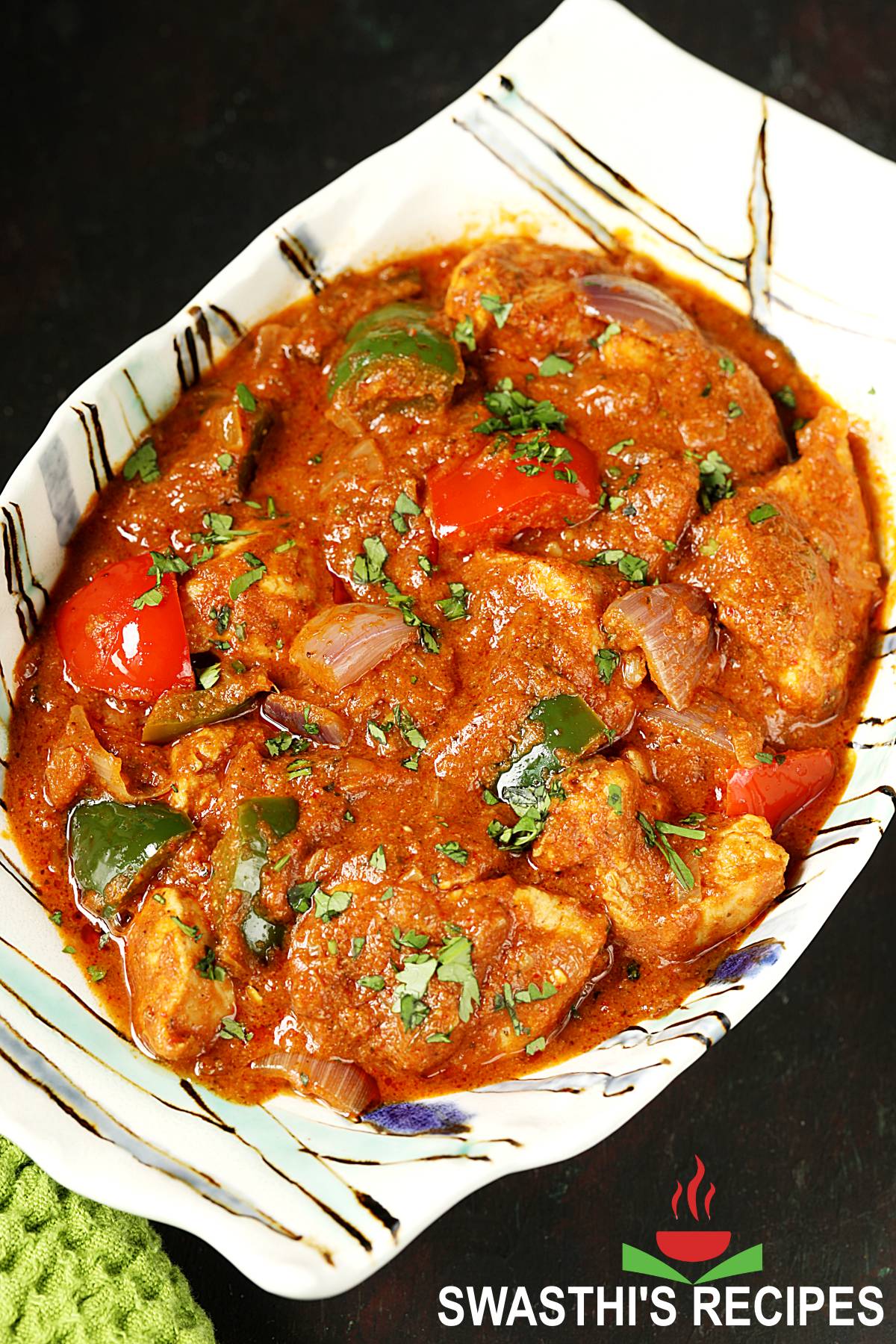 Kadai Chicken at Lillooet Curry Lounge - Tender chicken cooked with bell peppers and spices in traditional kadai style